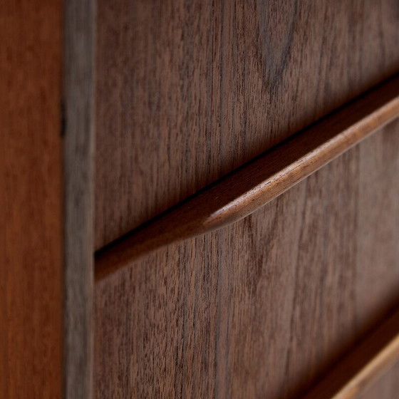 Image 1 of Vintage teak chest of drawers with 6 drawers, Denmark 1970