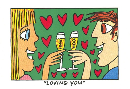 Loving You - Lithography Postcard by Rizzi James