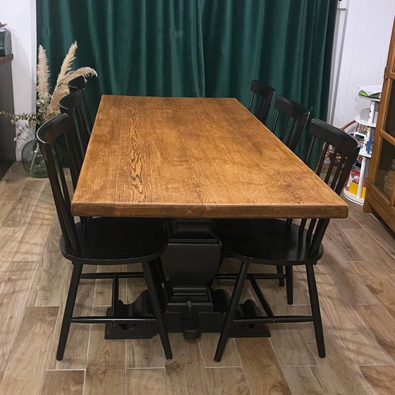 Image 1 of Vintage solid wood monastery table