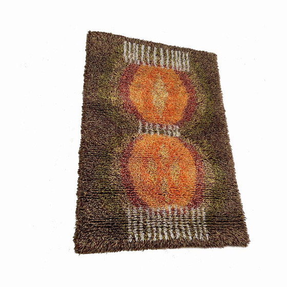 Image 1 of Scandinavian vintage wool Rya rug, Finland 1960s