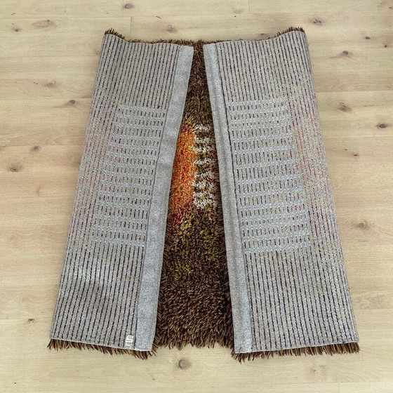 Image 1 of Scandinavian vintage wool Rya rug, Finland 1960s