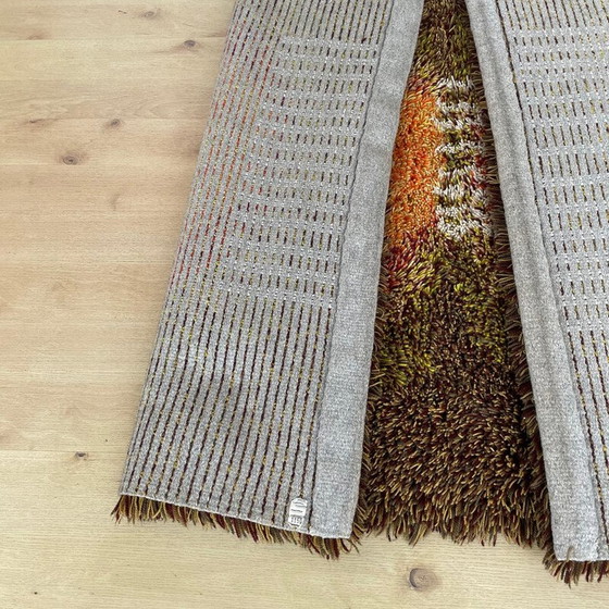 Image 1 of Scandinavian vintage wool Rya rug, Finland 1960s