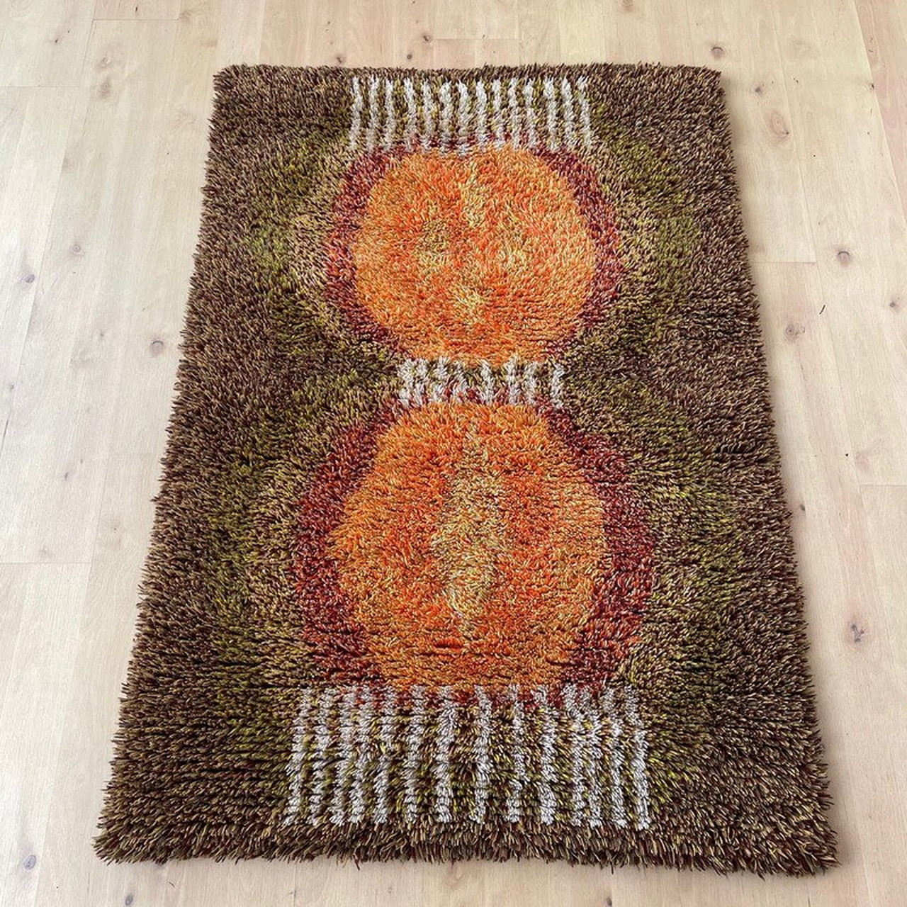 Scandinavian vintage wool Rya rug, Finland 1960s | €1,650 | Whoppah