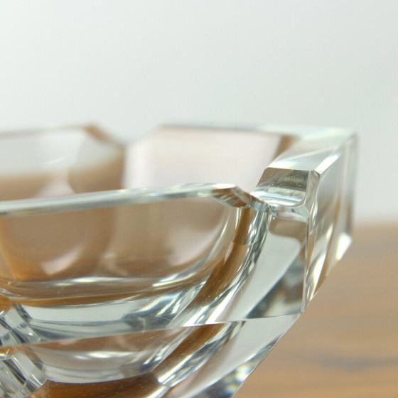 Image 1 of Vintage "Diamant" transparent glass ashtray in the shape of a diamond, Czechoslovakia 1950