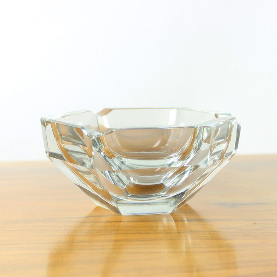 Image 1 of Vintage "Diamant" transparent glass ashtray in the shape of a diamond, Czechoslovakia 1950