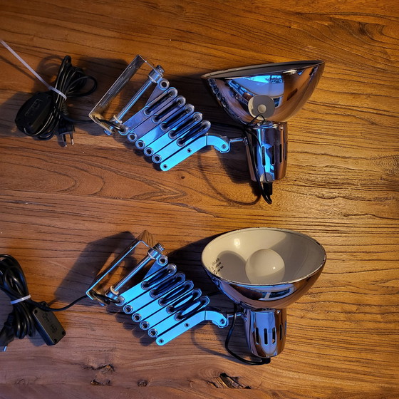 Image 1 of 2x Lampada a forbice vintage Ikea cromata