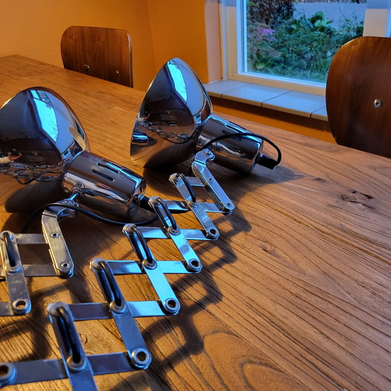 Image 1 of 2x Lampada a forbice vintage Ikea cromata