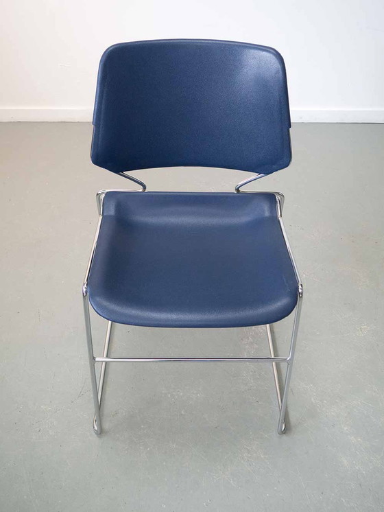 Image 1 of 4x Design blue/purple dining chair