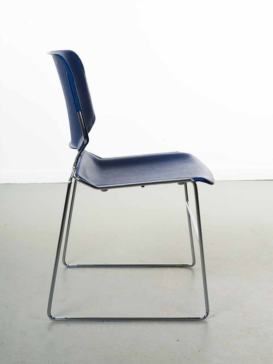 Image 1 of 4x Design blue/purple dining chair