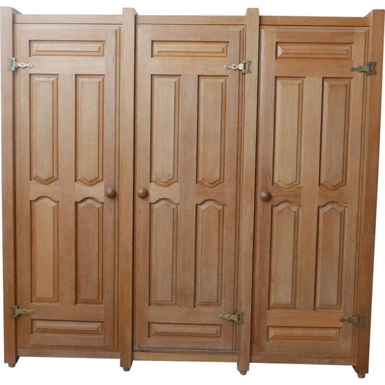 Image 1 of Vintage oak cabinet by Guillerme et Chambron, France 1960