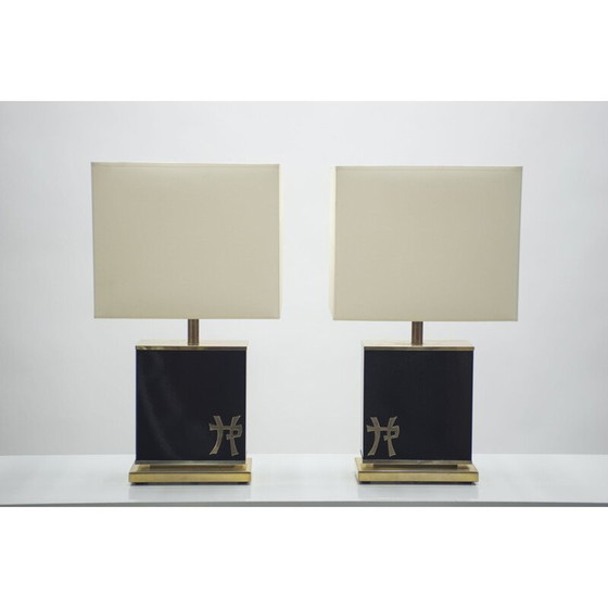 Image 1 of Pair of vintage brass lamps
