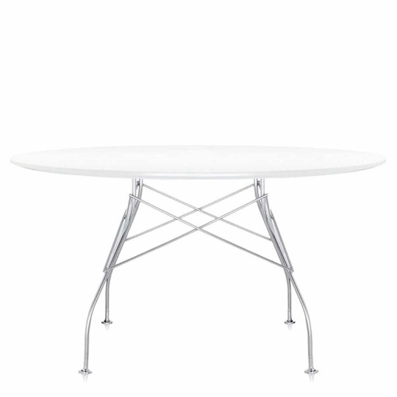 Image 1 of Kartell Table de salle à manger Glossy ronde blanche 127cm de diamètre