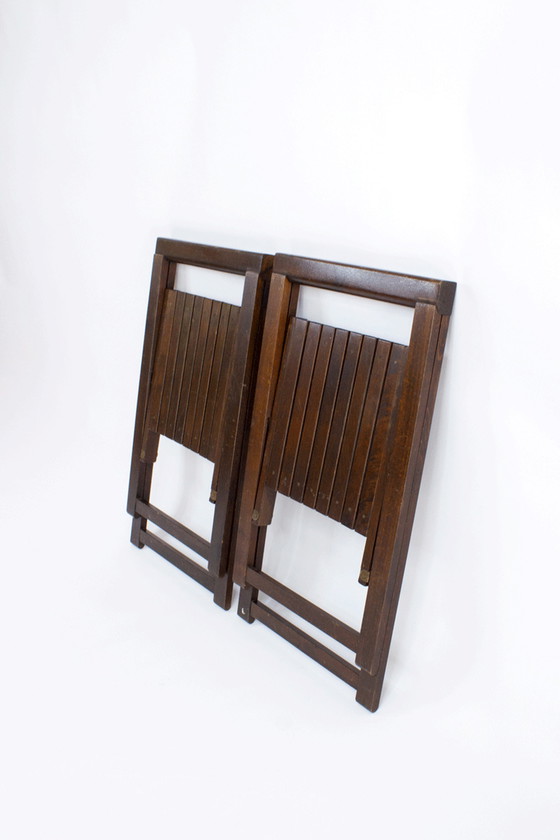 Image 1 of 2x Alberto Bazzani folding chairs by Aldo Jacober