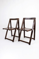 2x Alberto Bazzani folding chairs by Aldo Jacober