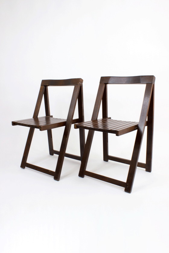 Image 1 of 2x Alberto Bazzani folding chairs by Aldo Jacober