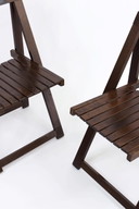 2x Alberto Bazzani folding chairs by Aldo Jacober