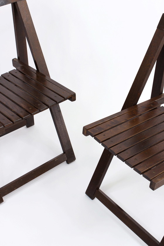 Image 1 of 2x Alberto Bazzani folding chairs by Aldo Jacober