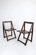 2x chaises pliantes Alberto Bazzani par Aldo Jacober