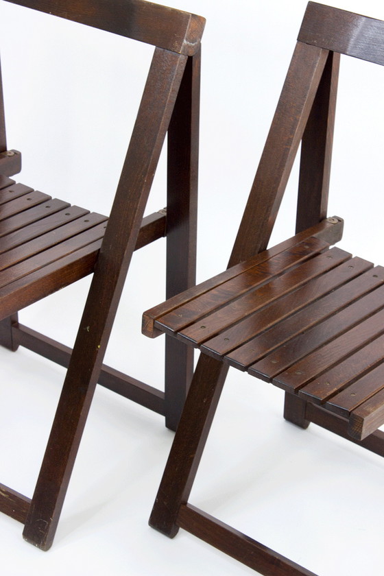 Image 1 of 2x Alberto Bazzani folding chairs by Aldo Jacober