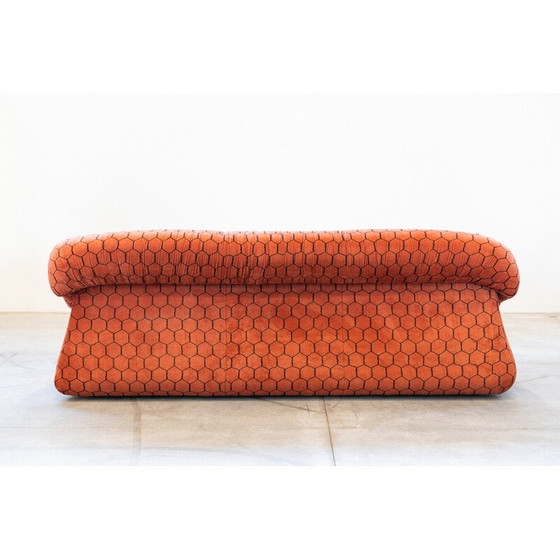 Image 1 of Vintage 3-seater sofa in polyurethane and fabric with pairs of armchairs, 1970