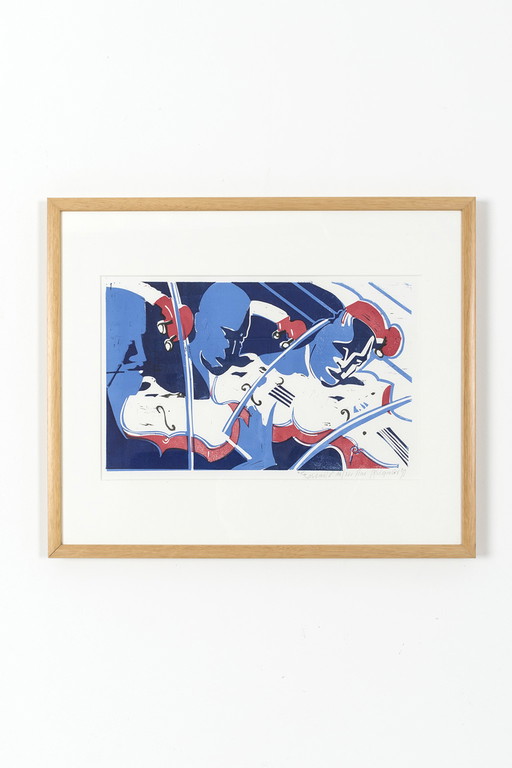 B. Impression sur lino 'Ensemble' de Mignon