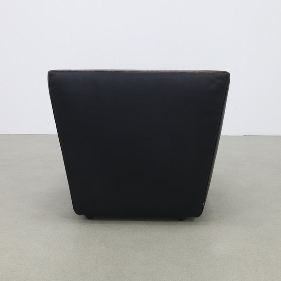 Image 1 of Postmodern Armchair On Wheels Leather Cor