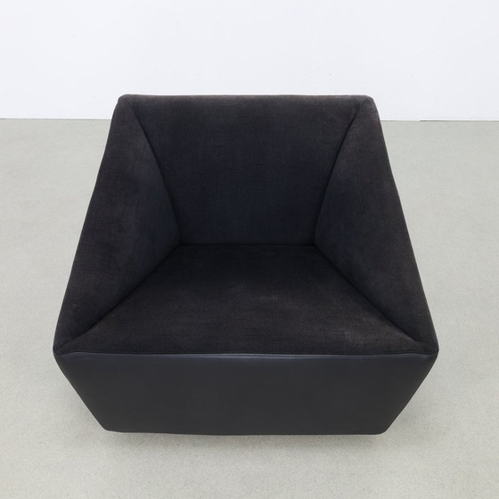 Image 1 of Postmodern Armchair On Wheels Leather Cor