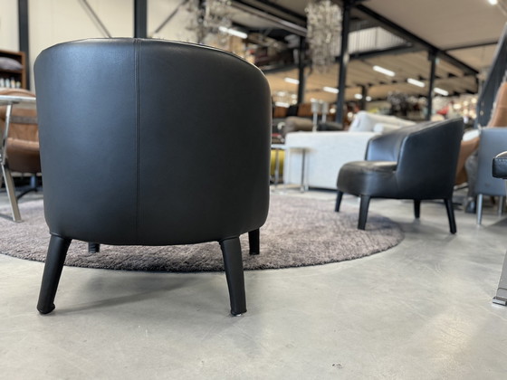 Image 1 of 2 B&B Italia Maxalto Febo Armchairs Black Leather