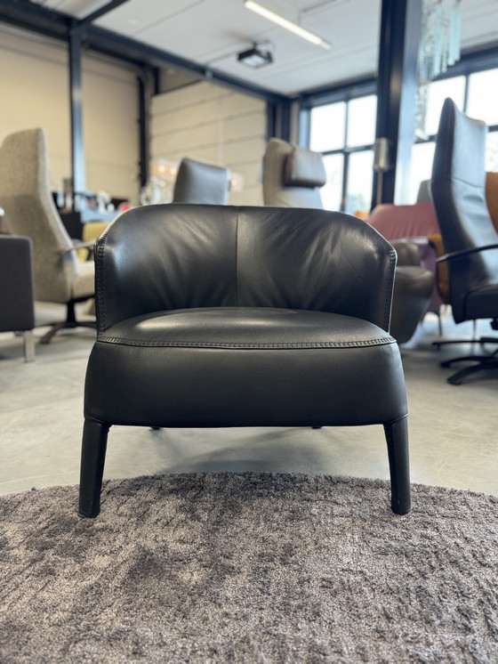 Image 1 of 2 B&B Italia Maxalto Febo Armchairs Black Leather