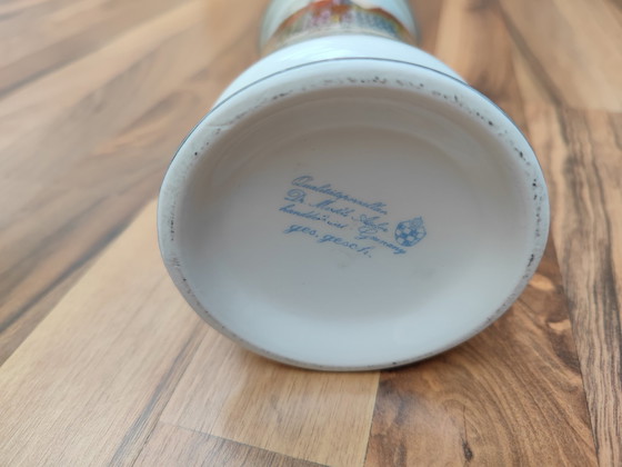 Image 1 of Beer mug with pewter lid "Der Markt zu München" Dr. Markle Atelier, hand-decorated