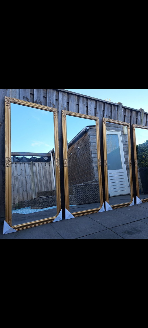 4 beautiful large xl mirrors gold bronze antique look