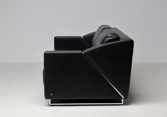 Image 1 of Divano in pelle nera modello 350 Rolf Benz