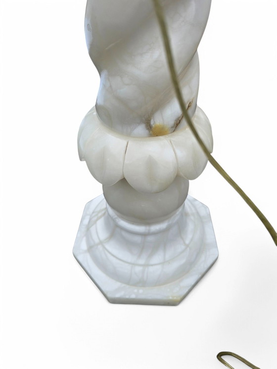 Image 1 of Neoclassical Alabaster Column Urn Lamp