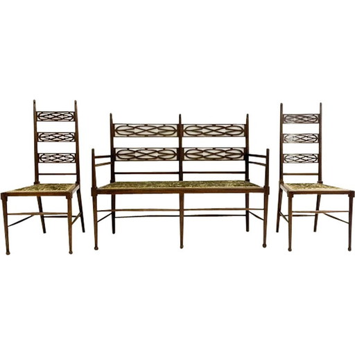 Set da soggiorno in mogano di metà secolo, 1900