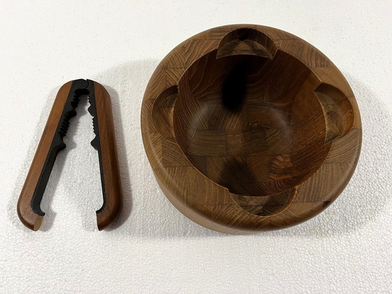 Image 1 of Flemming Digsmed Teak Nutcracker & Bowl For Niches Denmark 1960'S