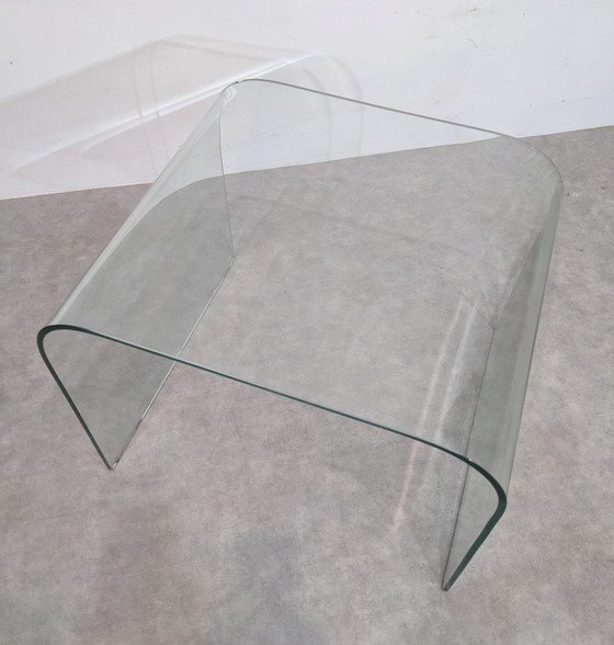 Image 1 of Table basse en verre à chute d'eau