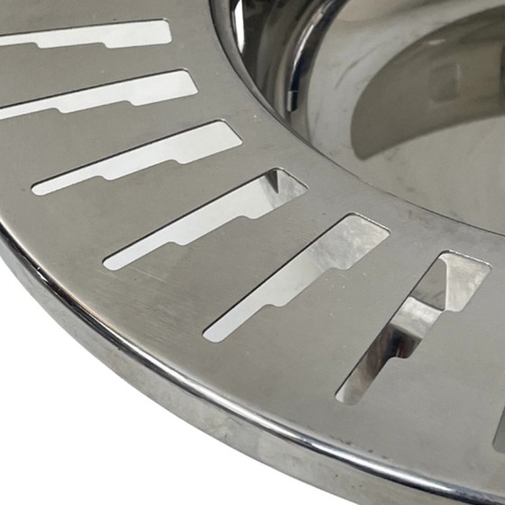 Image 1 of Alessi - Footed bowl with skyscraper cutout - Stainless steel - Vintage, ca. 1990