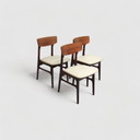 3x Vintage dining room chairs set - 1960s