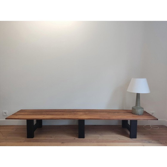 Image 1 of Vintage pine wood bench, 1950