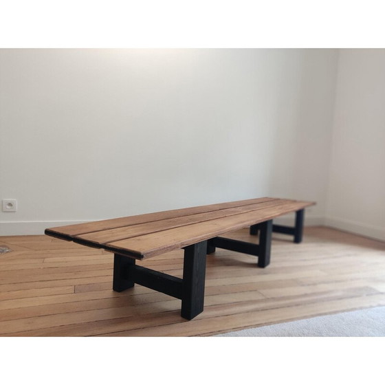 Image 1 of Vintage pine wood bench, 1950