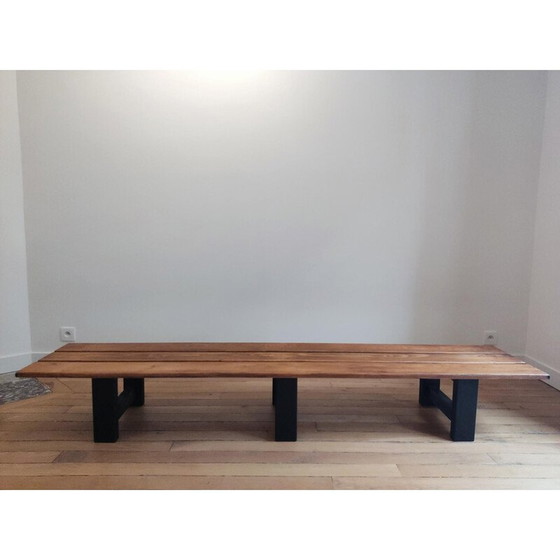 Image 1 of Vintage pine wood bench, 1950