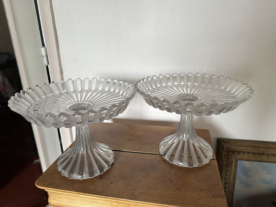 Image 1 of 2x Baccarat Large Signed Fruit Cups