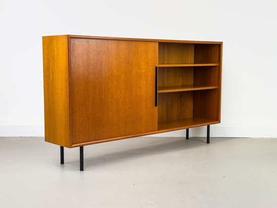 Image 1 of Teak Bookcase With One Sliding Door From Wk Möbel, 1960S