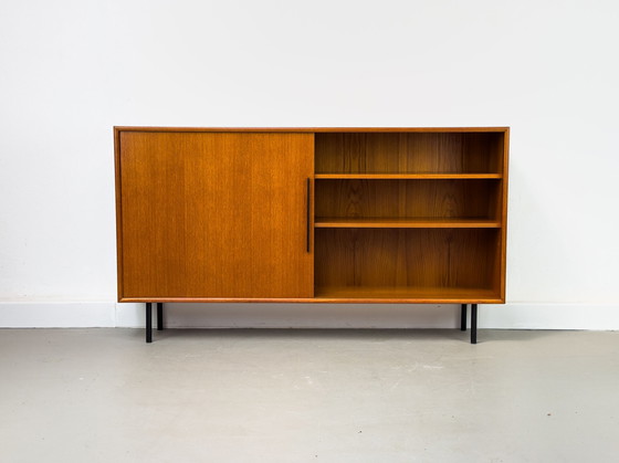 Image 1 of Teak Bookcase With One Sliding Door From Wk Möbel, 1960S