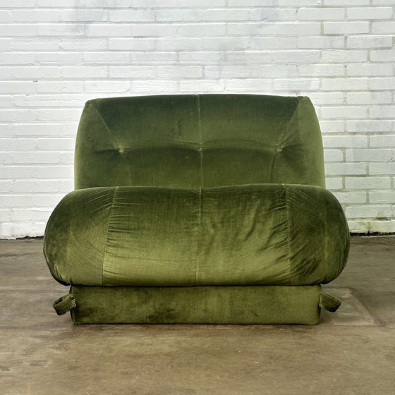 Image 1 of Dark Green Nuvolone Lounge Armchair By Rino Maturi For Mimo Padova