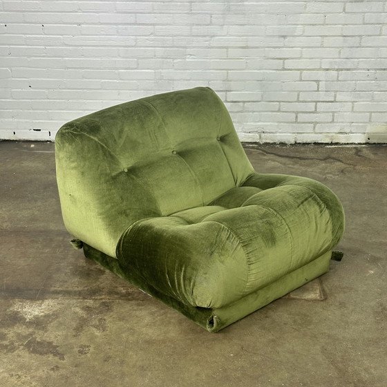 Image 1 of Dark Green Nuvolone Lounge Armchair By Rino Maturi For Mimo Padova