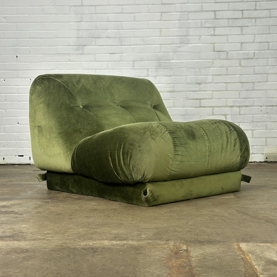 Image 1 of Dark Green Nuvolone Lounge Armchair By Rino Maturi For Mimo Padova