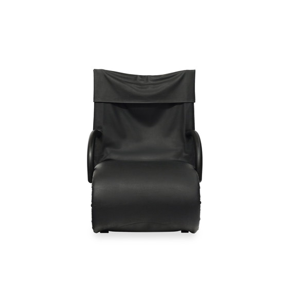 Image 1 of Sillón Zen Ligne Roset | Silla cantilever de piel sintética negra