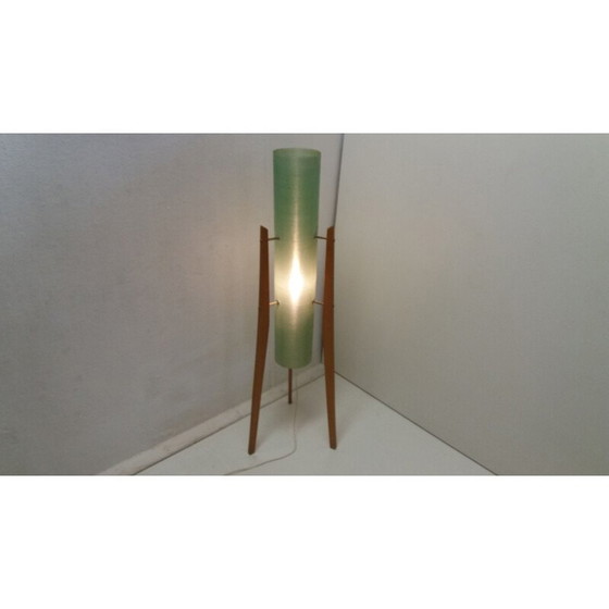 Image 1 of Vintage wooden lamp, Czechoslovakia
