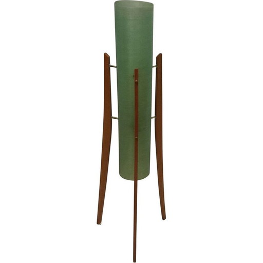 Lampada vintage in legno, Cecoslovacchia